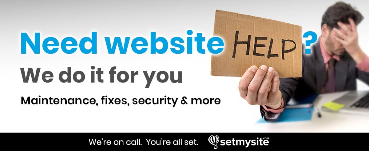 Business owner getting frustrated with doing website maintenance tasks on his own.