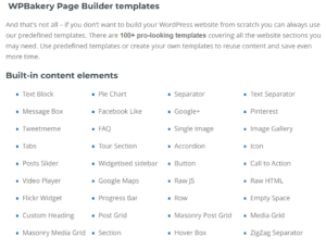 WPBakery templates