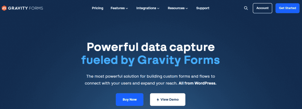 gravity forms homepage